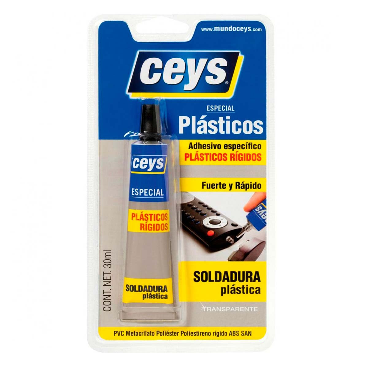 Adhesivo Ceys 30Ml Plastico Transpa.