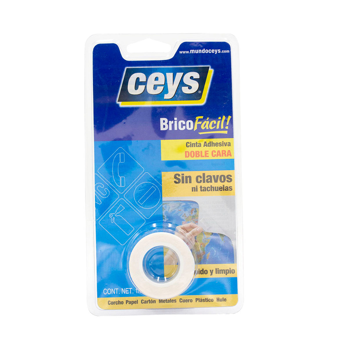 Cinta Adhesiva Ceys 2Ble Cara.