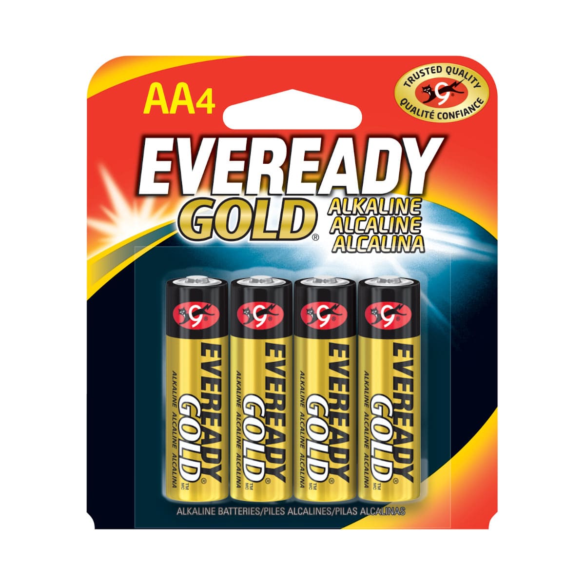 Pilas Alcalinas Eveready Gold AA 4 Pack