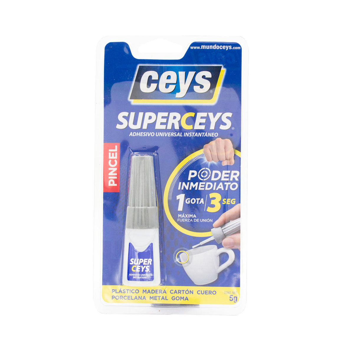 Adhesivo Ceys 5Gr Universal Transpa.