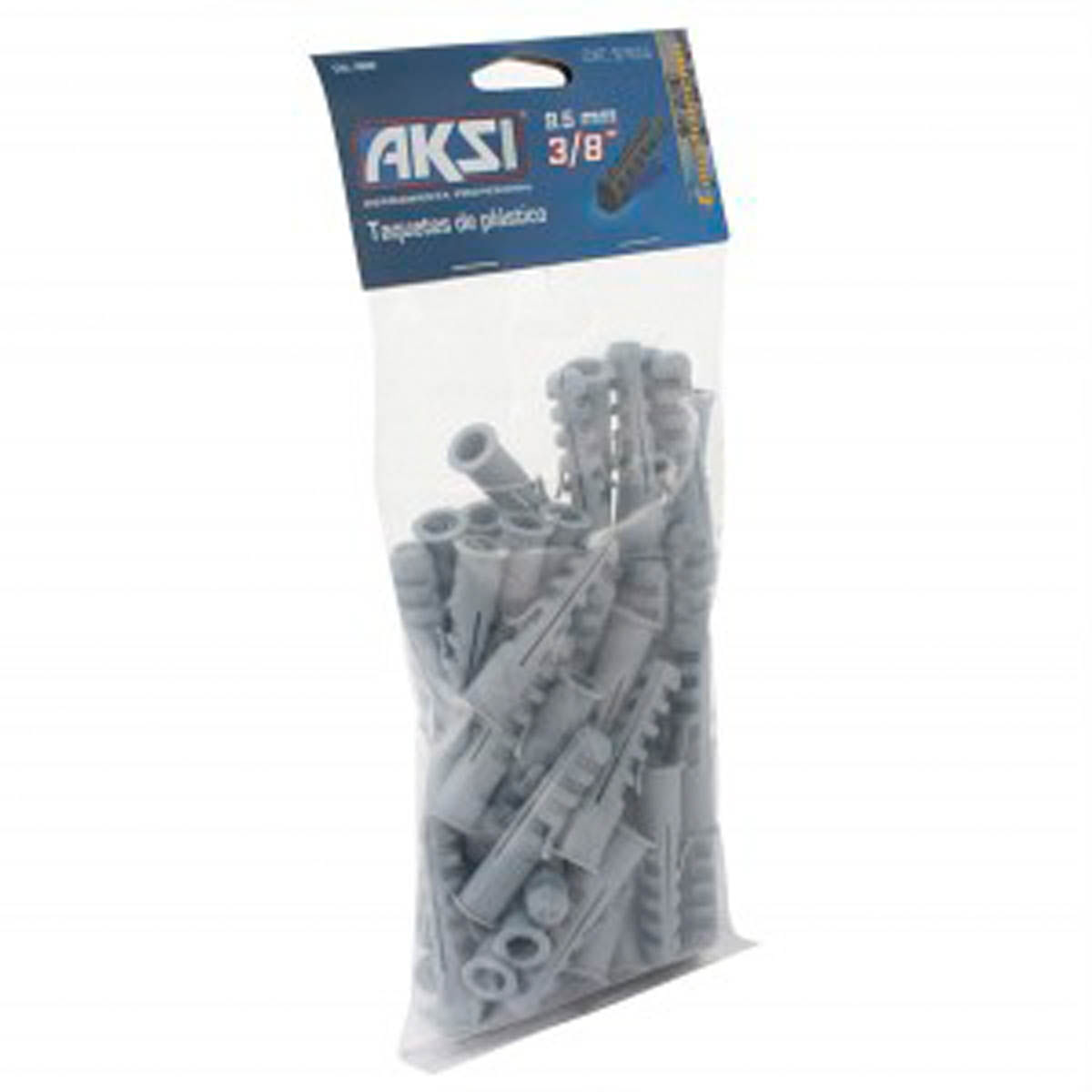 Taquete Aksi 3/8 Plg Polietileno 50Pz