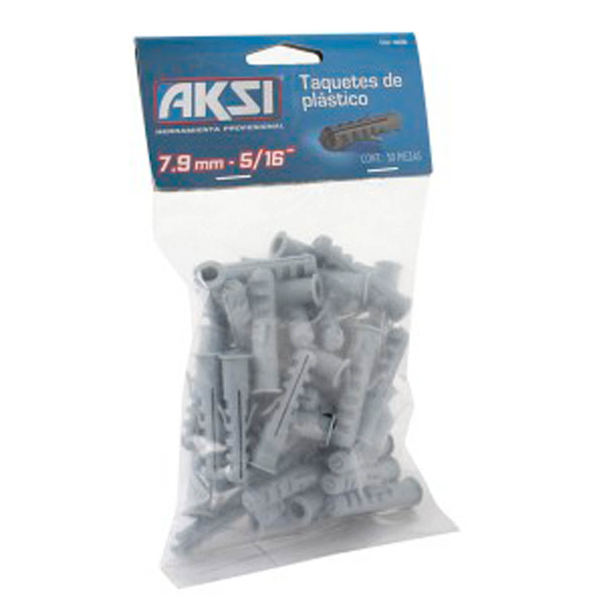 Taquete Aksi 5/16 Plg Polietileno 50Pz