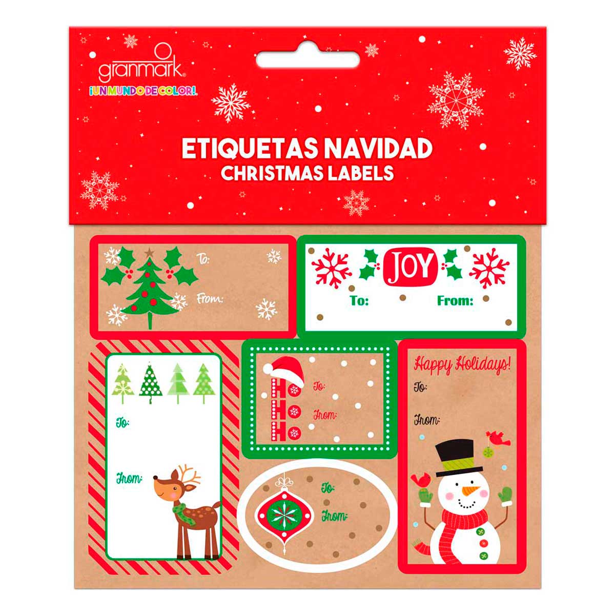 Etiquetas Adheribles con 6 De Para Navidad Granmark