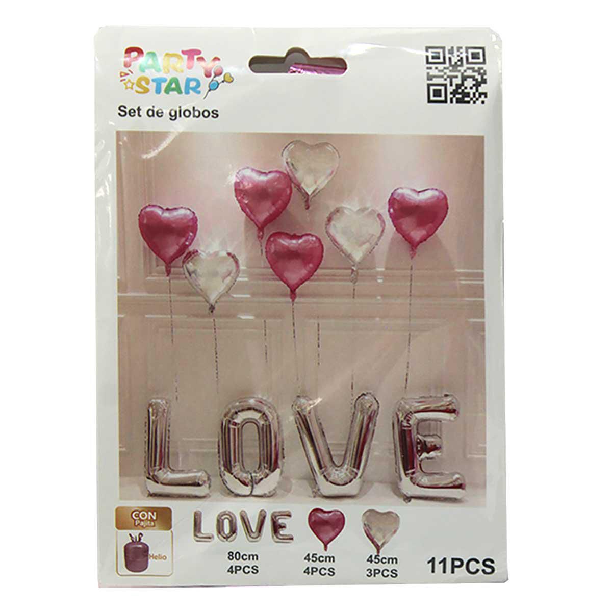 Set de Globos Love Solmar 11 Piezas