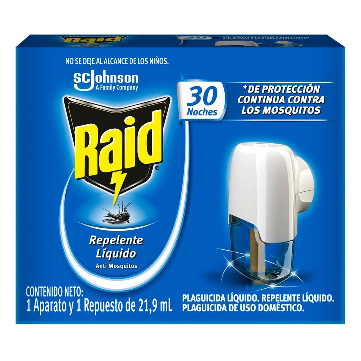 Insecticida Líquido Antimosquitos Raid Aparato y Repuesto de 21.9ml