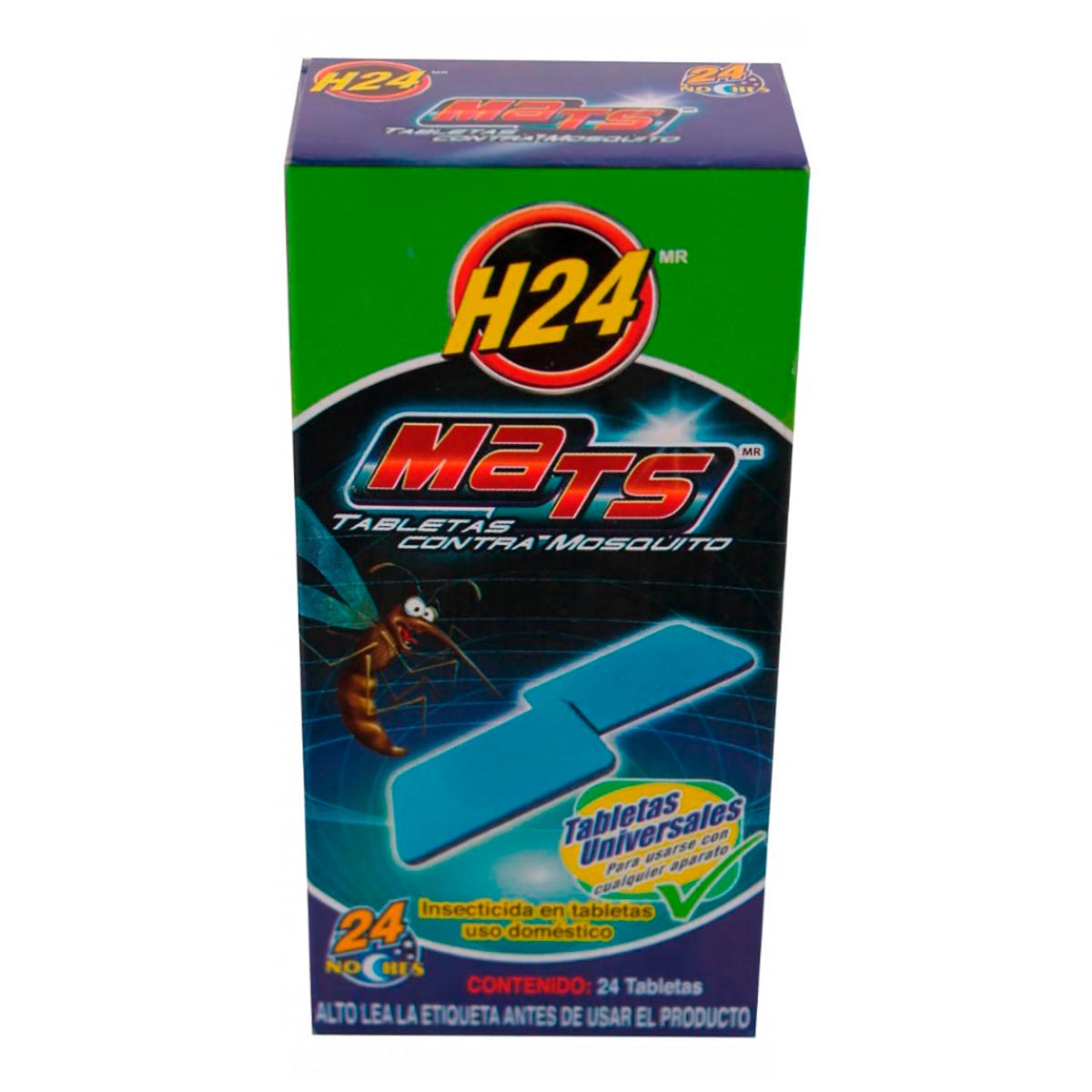 Insecticida en Tabletas H24 Mats Universales de Uso Doméstico 24 Tabletas