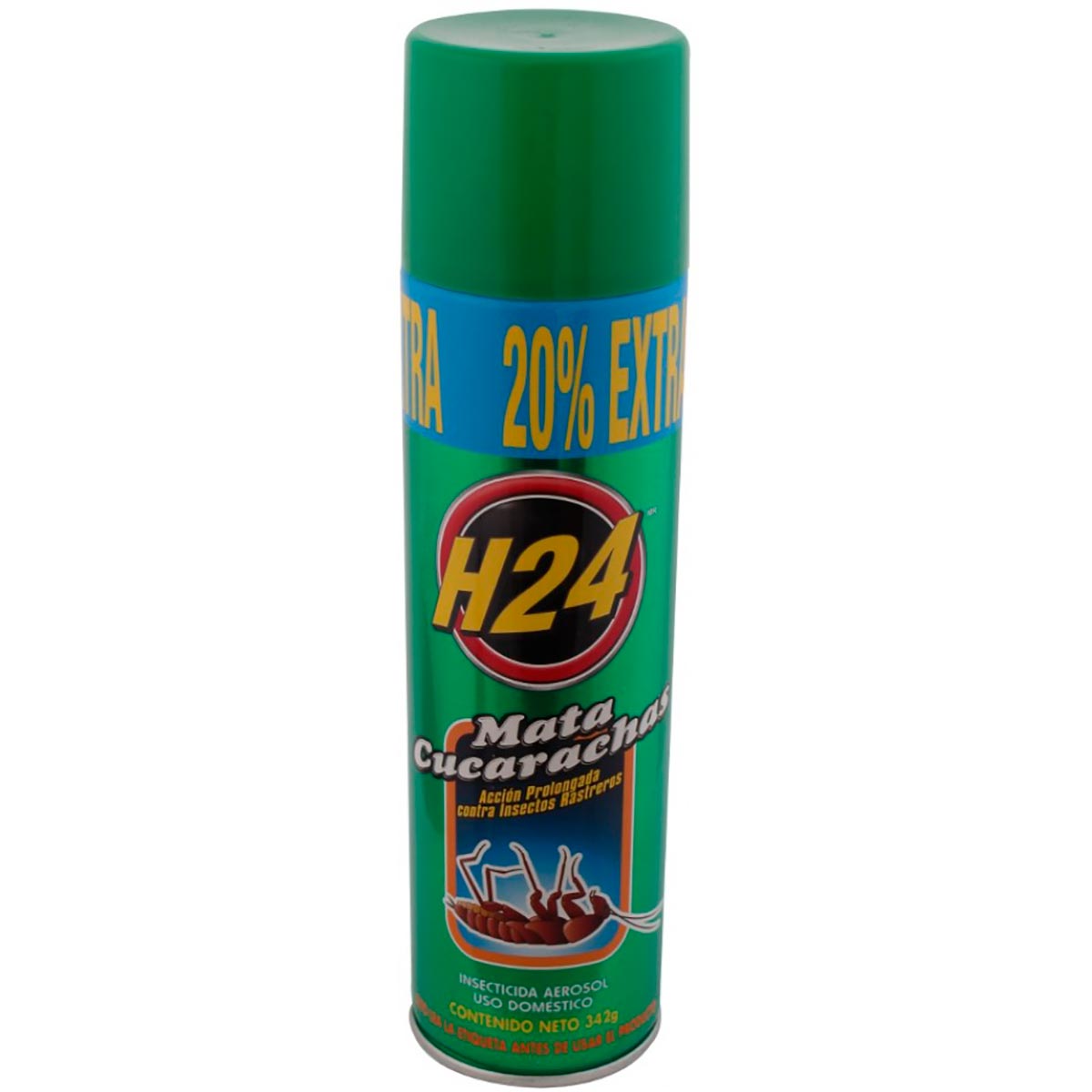 Insecticida en Aerosol H24 Mata Cucarachas con Acción Prolongada 342g