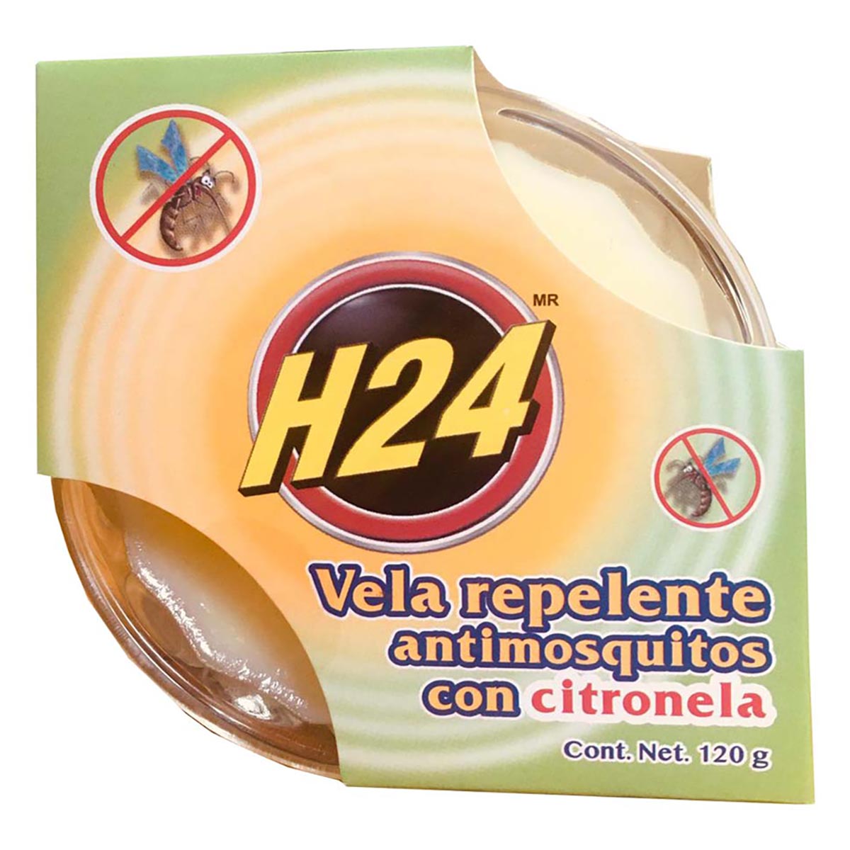 Vela Repelente de Mosquitos H24 con Citronela 120g