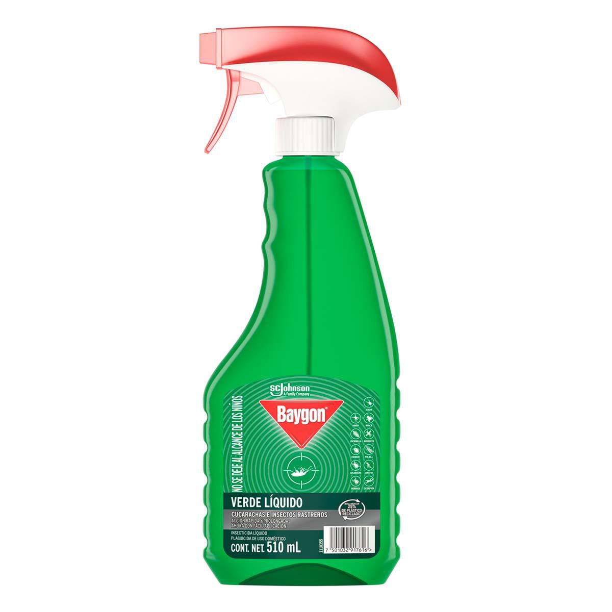 Insecticida Líquido en Spray Baygon Verde 510ml