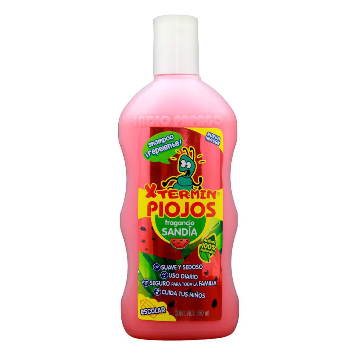 Shampoo Indio Papago Xtermin Piojos Sandía 550ml