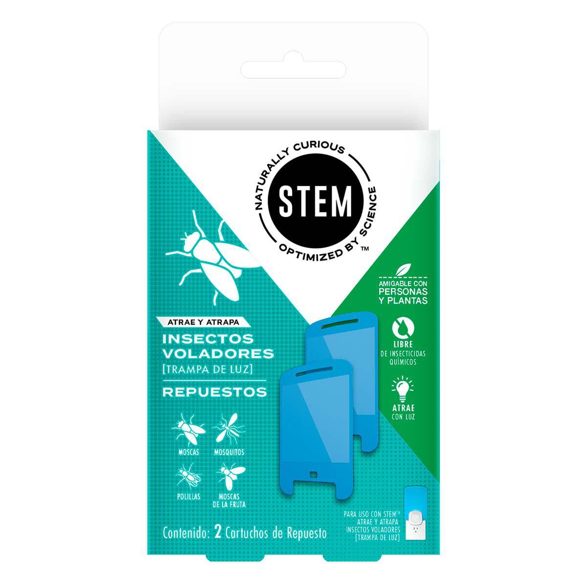 Repuestos para Trampa de Luz Stem Insectos Voladores 2 Piezas Adhesivas