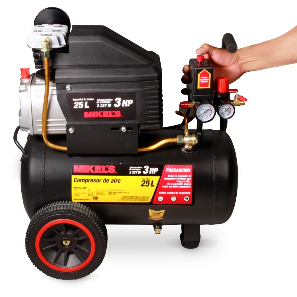 Compresor de Aire 25Lts, 3HP