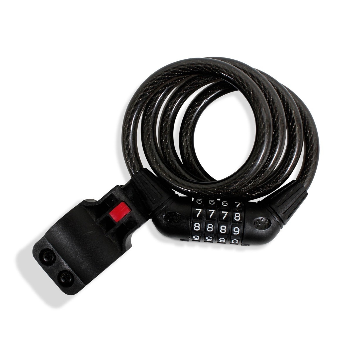Cable candado en espiral retráctil con combinación 4 dígitos ...