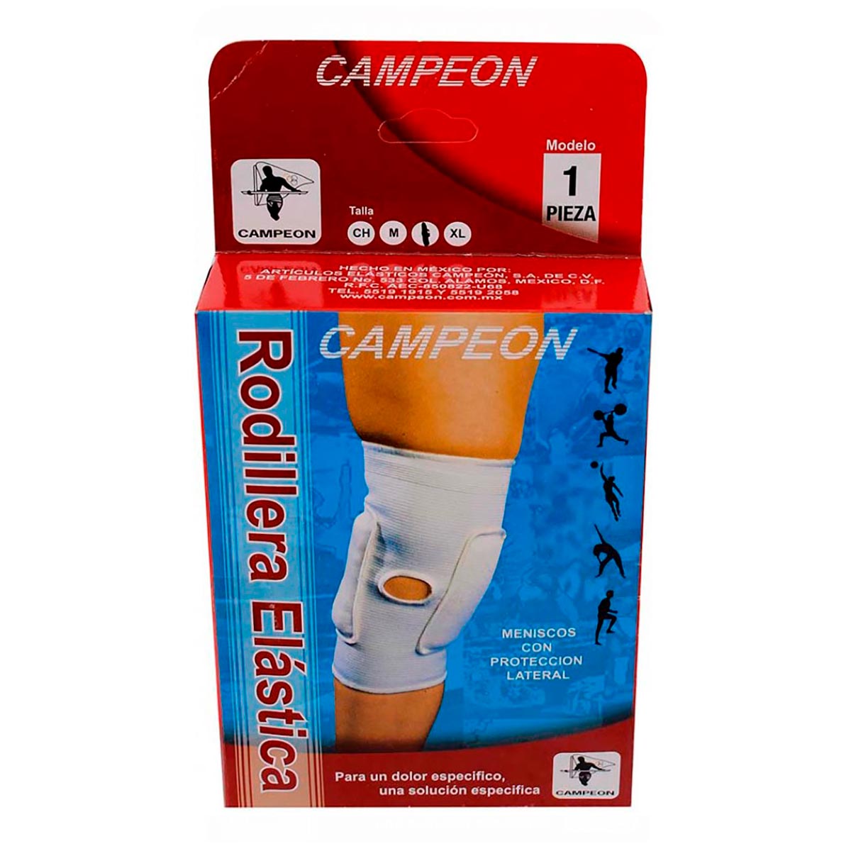 Rodillera Elast Campeon Menisc Prot Gde