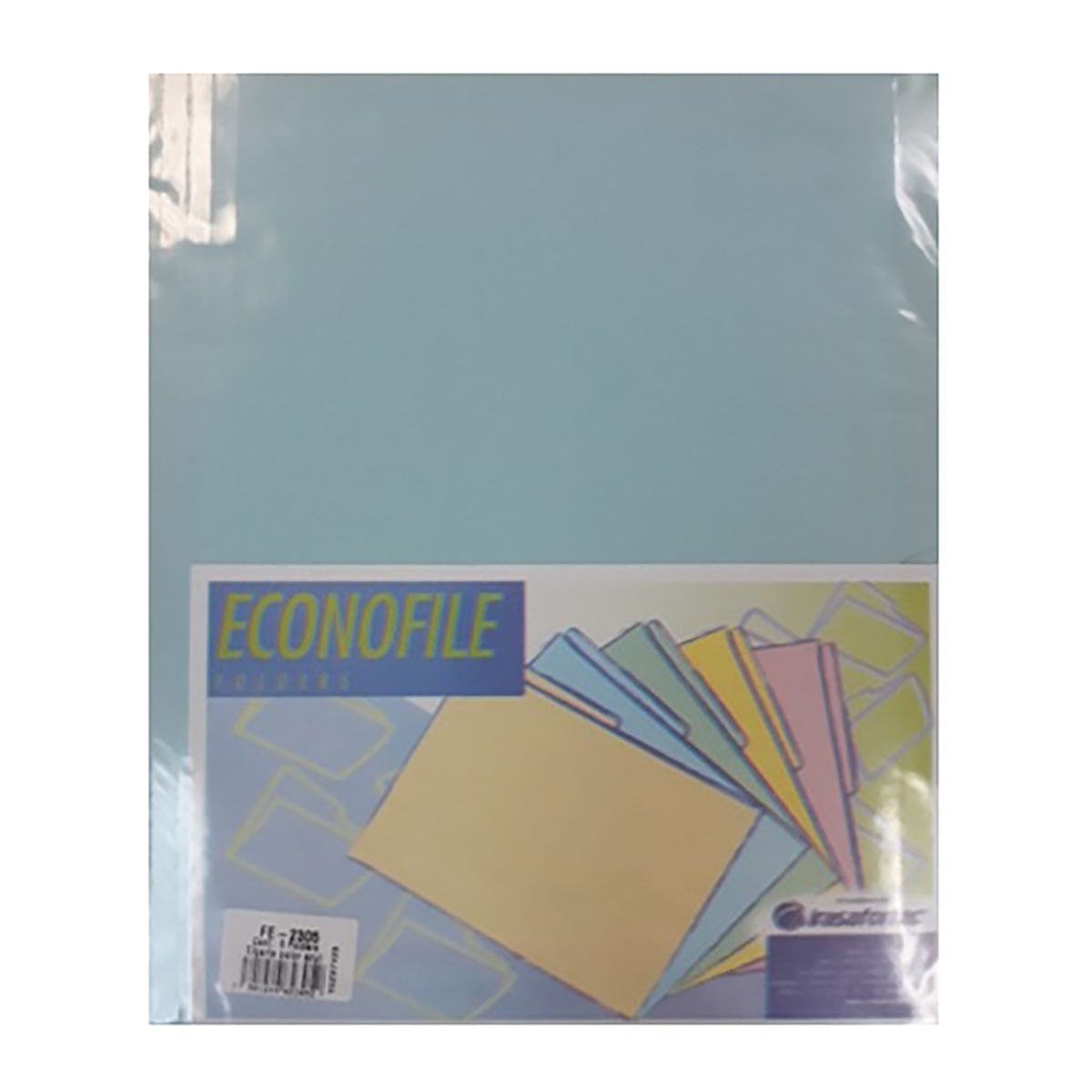 Econofile Folder Carta 1/2 Ceja Azul c /