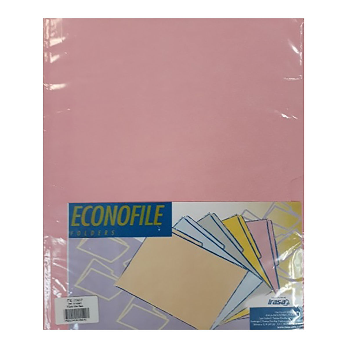 Econofile Folder Carta Rosa 1/2 Ceja c/