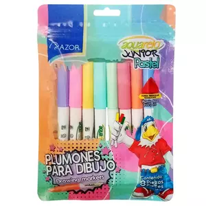Plumines Azor Base Agua Aquarelo Junior Color Pastel BL8