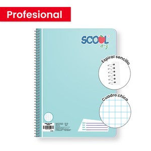 Cuaderno Scool Profesional Espiral Sencillo Pasteles C5 100H