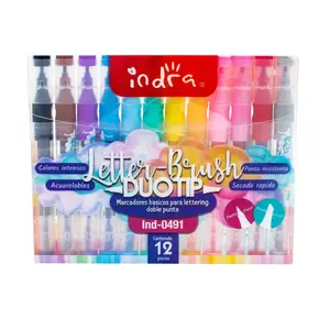 Marcador Indra P.Doble Pincel/Cincel Acuarelables ES12
