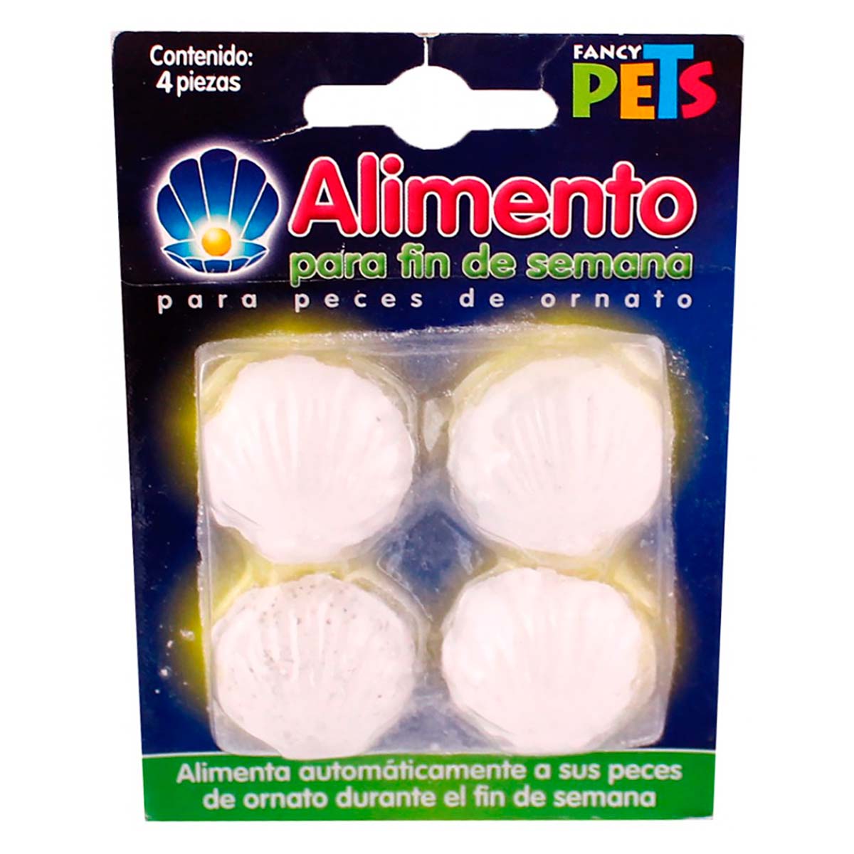 Alimento de Fin de Semana Lomas para Peces de Ornato con 4 Piezas.