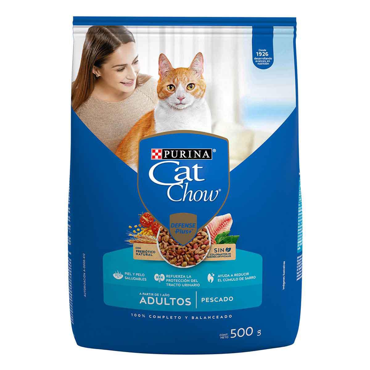 Purina Cat Chow Defenseplus para Gatos Adultos Sabor Pescado 500g
