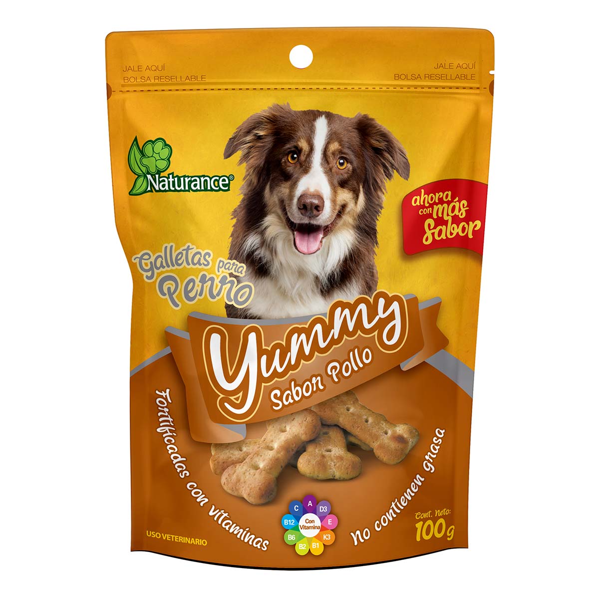 Botana para Perro Adulto Yummy Sabor Pollo 100g