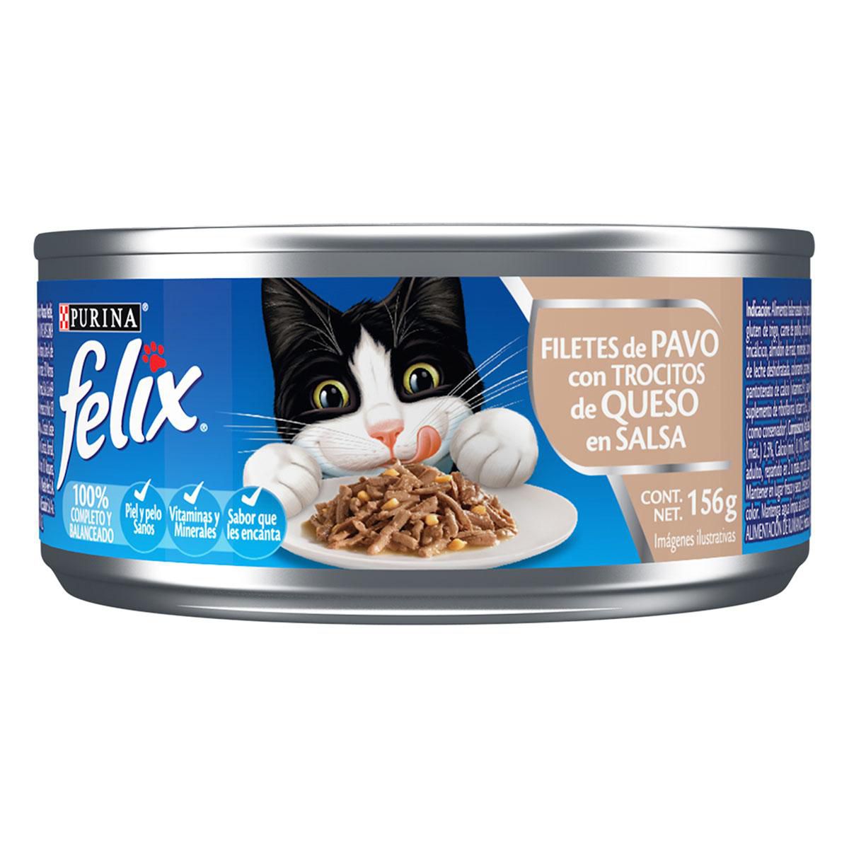 Purina Felix Filetes de Pavo con Queso En Salsa Lata de 156g
