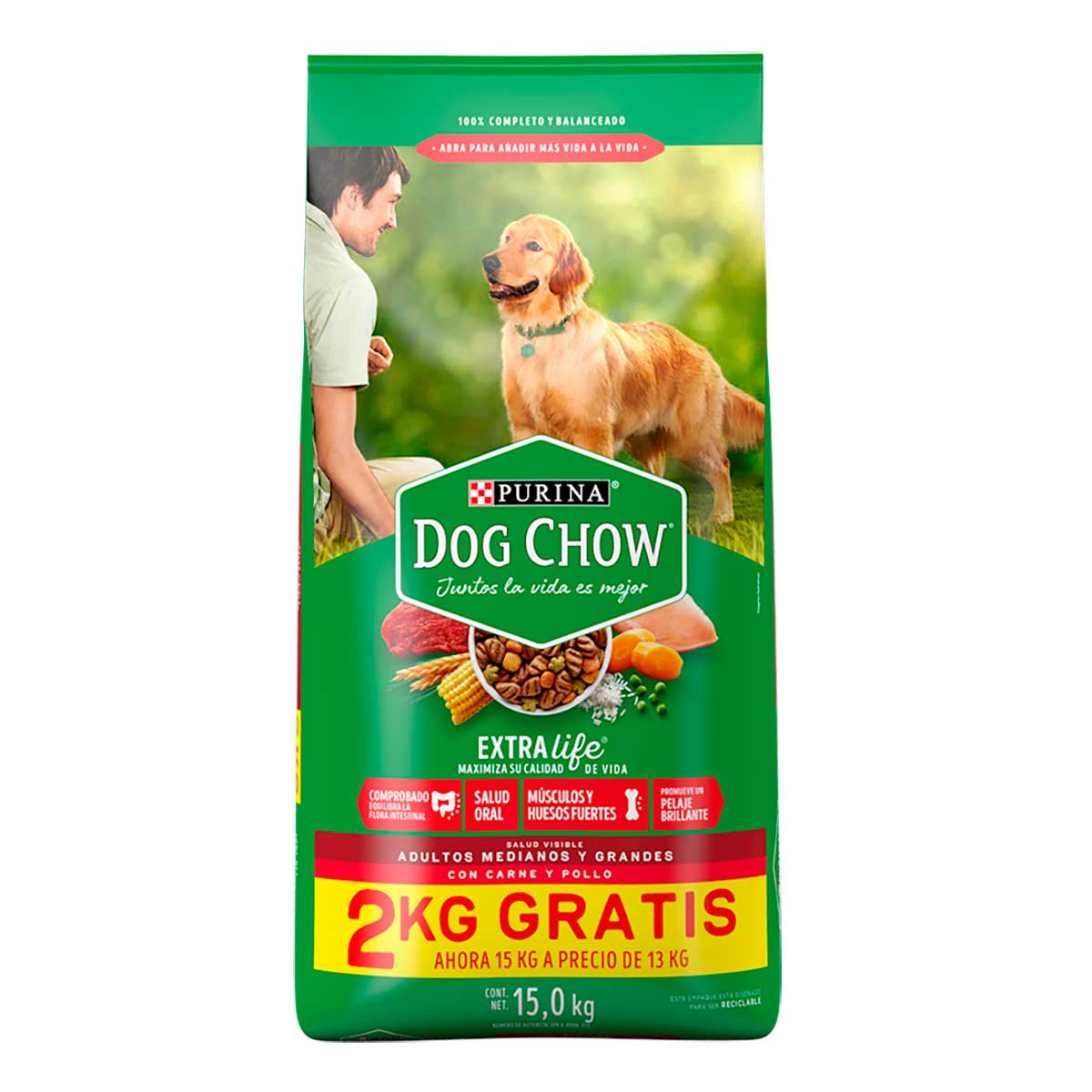 Purina Dog Chow Adulto 13+2kg