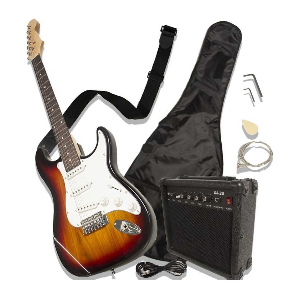 Guitarra Eléctrica Audiotek con Amplificador Stratocaster